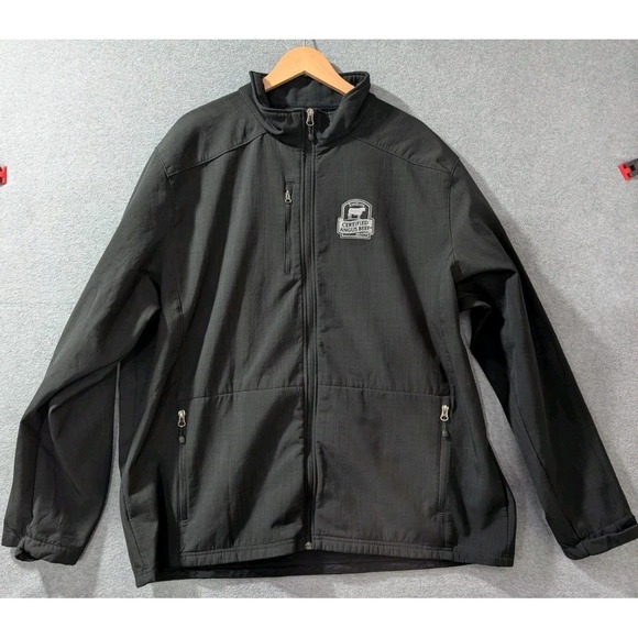 Eddie Bauer Other - Eddie Bauer 3XL Black Fleece Lined Soft Shell Jacket US Foods Beef Work Zip Coat